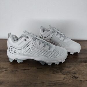 Under Armour Kids White and Gray Shoes